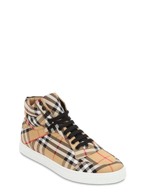 burberry high top sneakers men|burberry checked canvas sneakers.